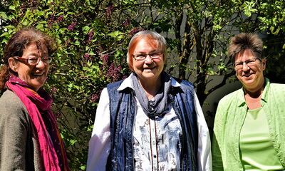 Die Ansprechpartnerinnen der FreiwilligenAgentur Gabriela Stiehl, Angelika Lausser und Sabine Höpp (von links nach rechts) haben beschlossen den „Marktplatz“ in diesem Jahr in virtueller Form abzuhalten. Foto: FreiwilligenAgentur Knotenpunkt