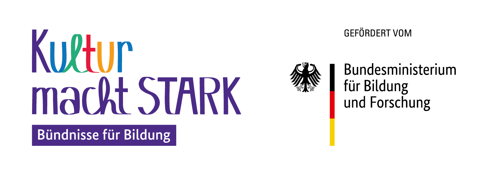 Logo: Kultur macht STARK & Bundesministerium für Bildung und Forschung